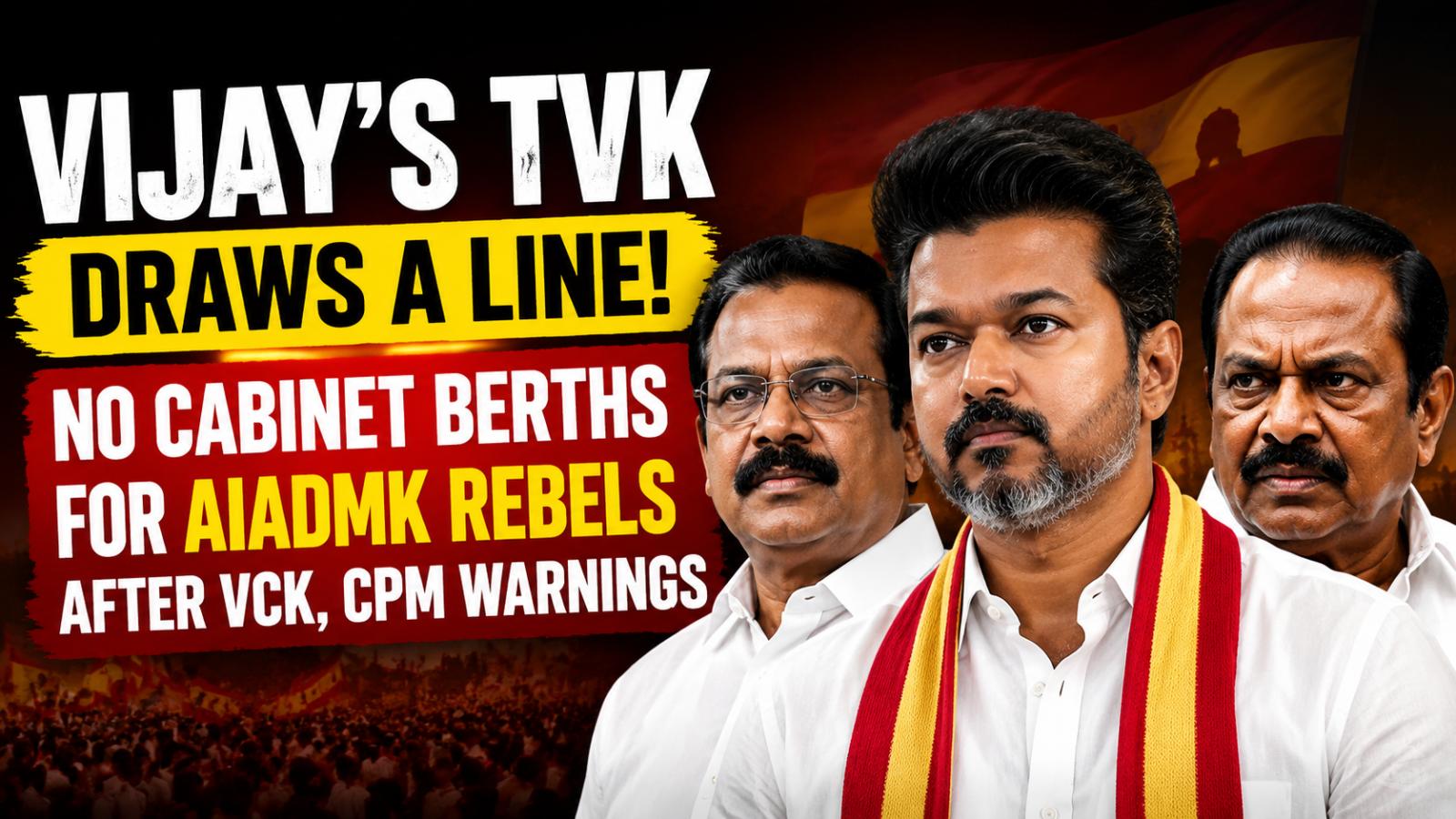 TVK Rules Out Cabinet Berths for Rebel AIADMK MLAs in Tamil Nadu