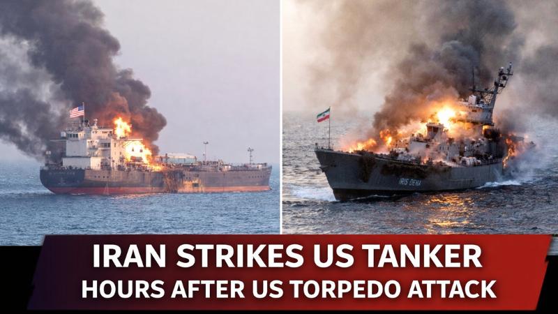 Iran Strikes US Tanker Hours After US Torpedo Attack on Its Warship