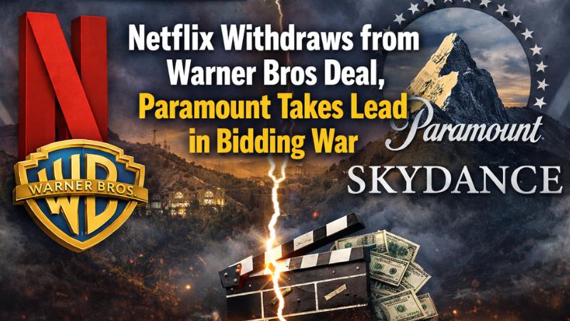 Netflix Withdraws from Warner Bros Deal, Paramount Takes Lead in Bidding War