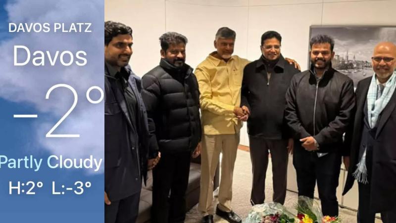 Chandrababu Naidu Stands Out in Davos with His Resilient Attire