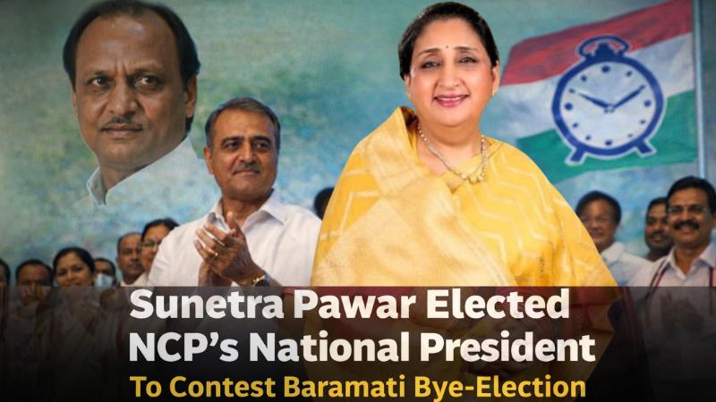 Sunetra Pawar Elected NCP’s National President, to Contest Baramati Bye-Election