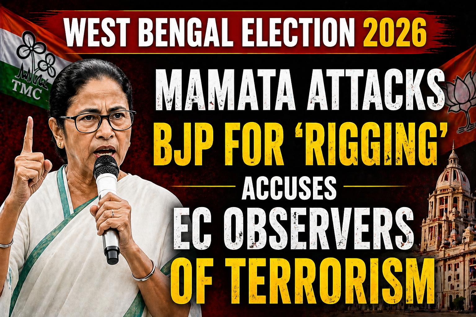 Mamata Banerjee Alleges Election Rigging in Bengal Phase 2 Slams EC Observers