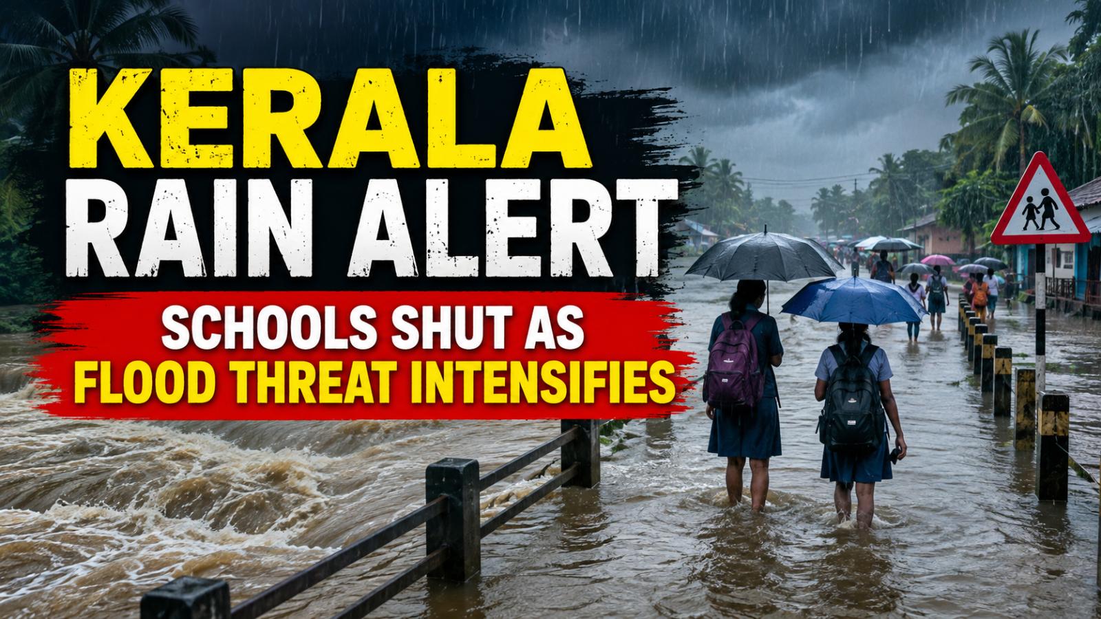 Kerala Rain Alert: Schools Shut as Flood Threat Intensifies