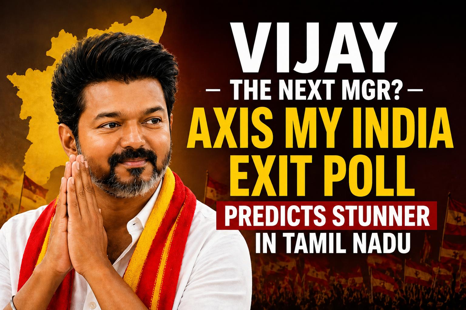Vijay TVK Exit Poll Shock Axis My India Predicts MGR Style Rise In Tamil Nadu