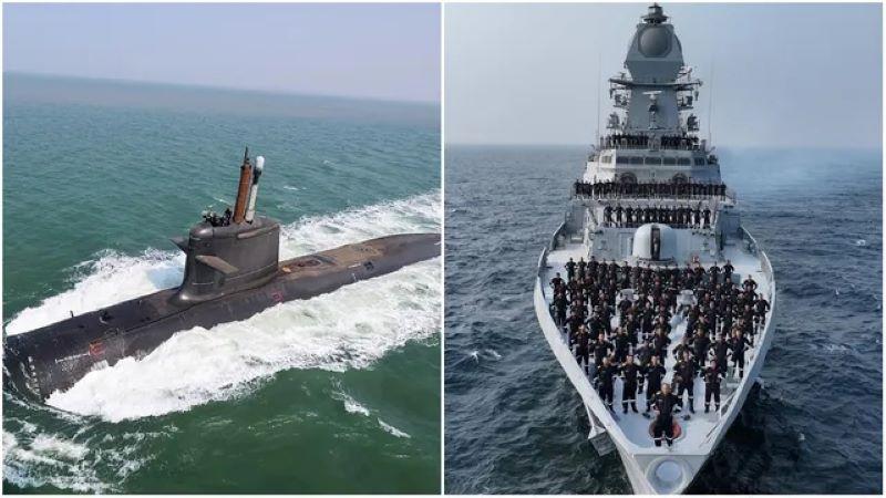 India Commissions Three Indigenous Warships and a Submarine
