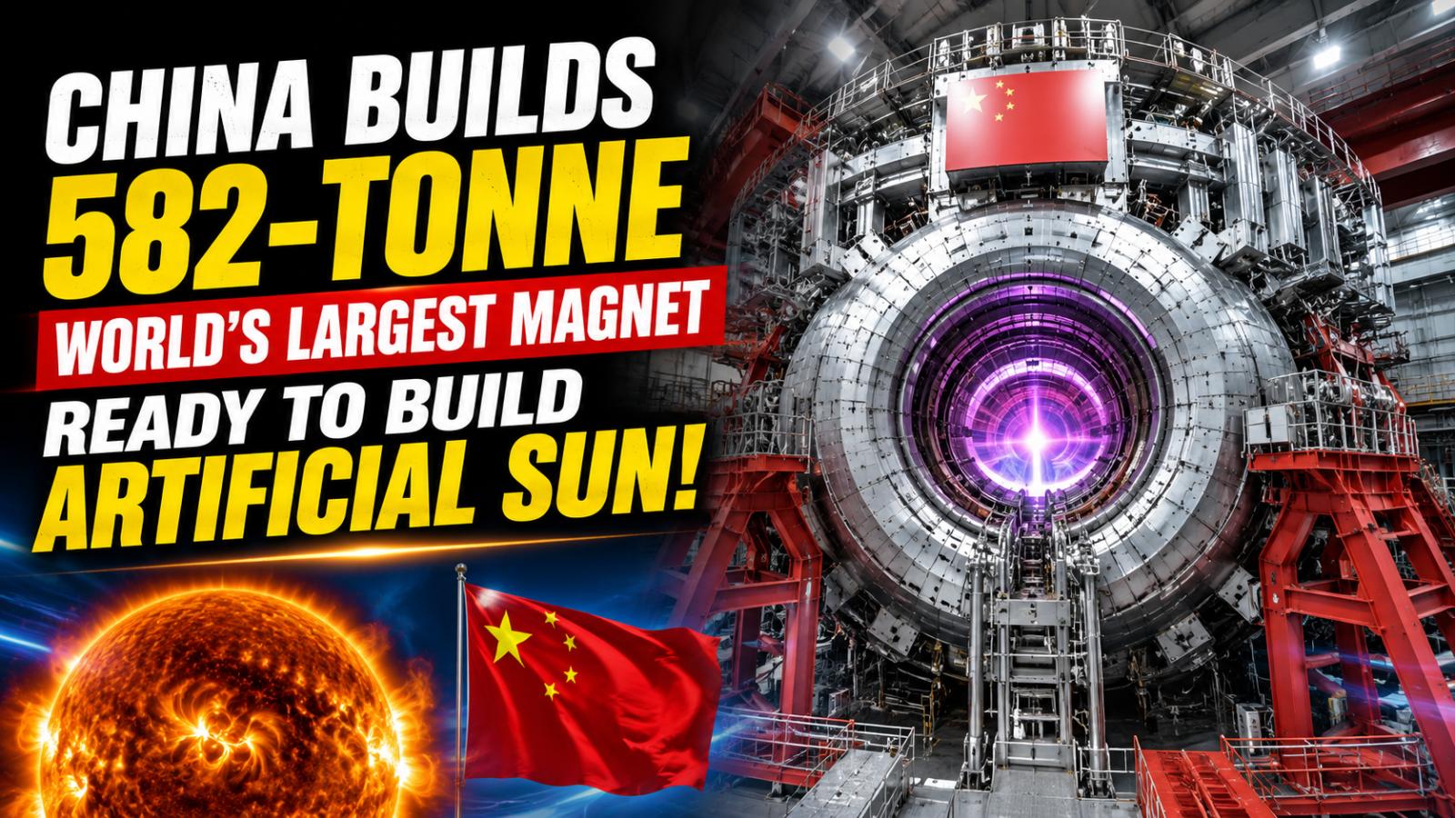 China Tests 582-Tonne Fusion Magnet for Artificial Sun