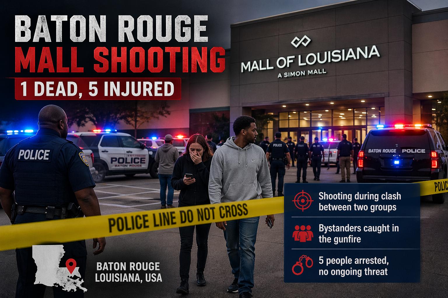 US Mall Shooting In Baton Rouge 1 Dead, 5 Injured After Group Fight