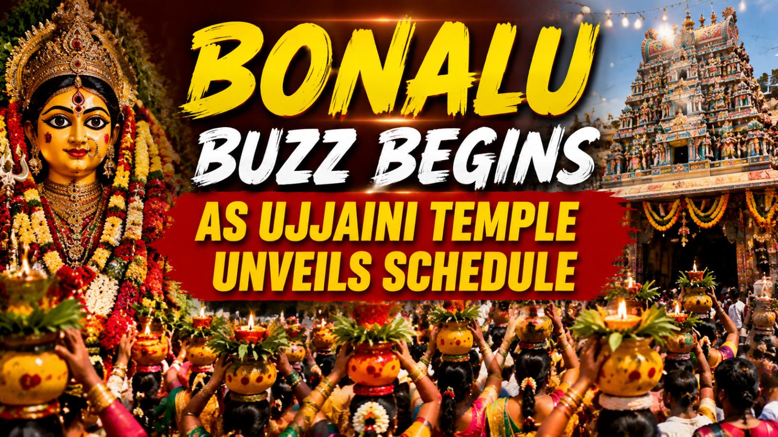 Bonalu 2026 Schedule Released: Ujjaini Mahankali Temple Announces Key Dates