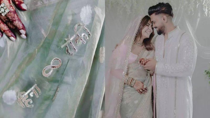 Hina Khan’s Wedding Saree Had Hidden Names in Devanagari