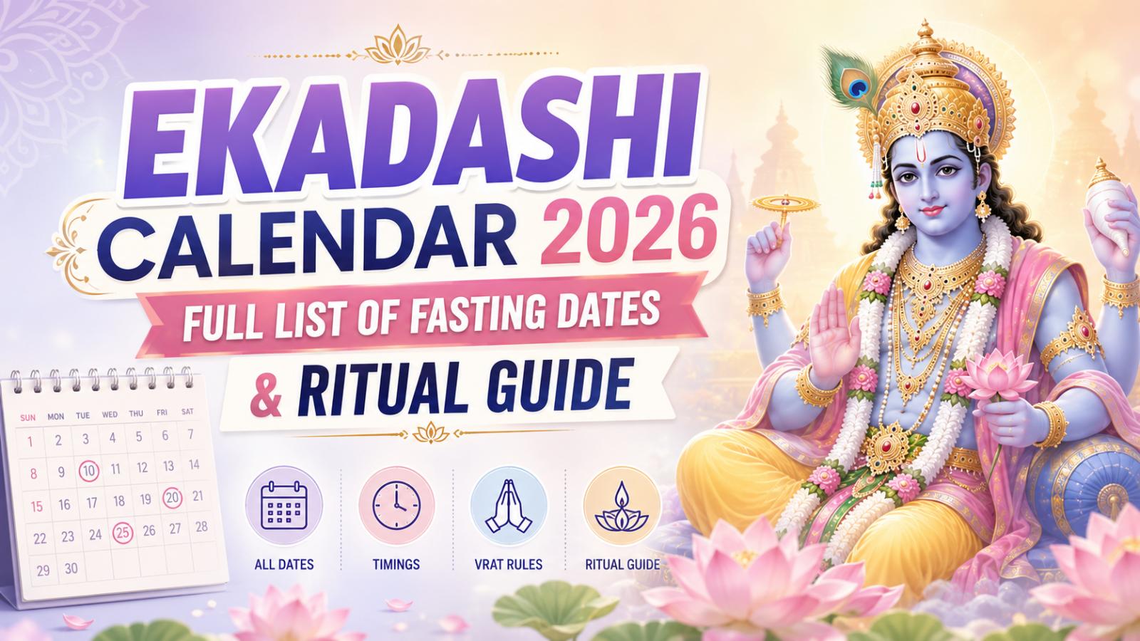 Ekadashi Calendar 2026: Dates, Timings and Vrat Guide