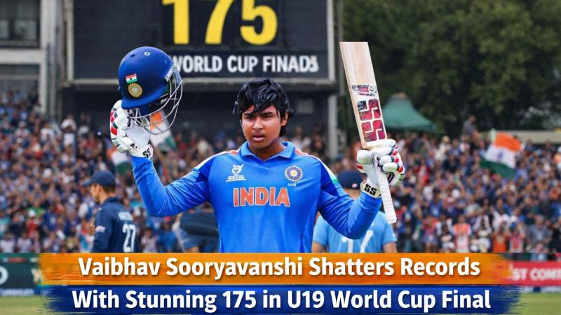 Vaibhav Sooryavanshi Shatters Records With Stunning 175 in U19 World Cup Final