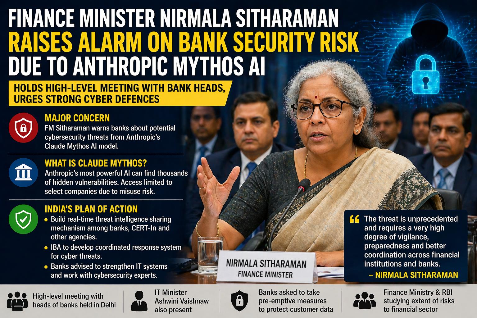 Nirmala Sitharaman Warns Banks On AI Threat From Anthropic Claude Mythos