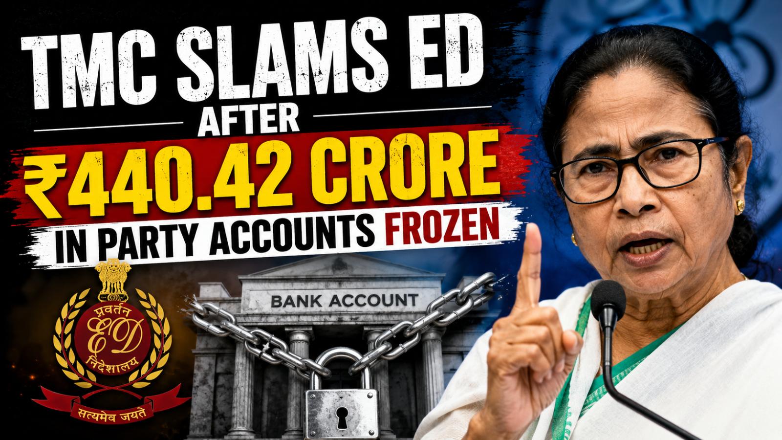 TMC slams ED after Rs 440.42 crore in party accounts frozen