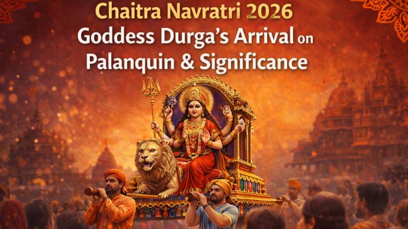 Chaitra Navratri 2026  Goddess Durga’s Arrival on Palanquin and Significance