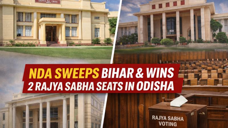 NDA Wins All Rajya Sabha Seats in Bihar, Cross-Voting Secures Two in Odisha