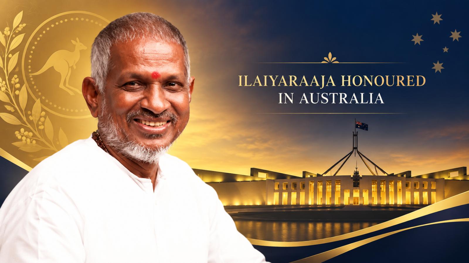 Ilaiyaraaja Honoured With Stamp at Australian Parliament