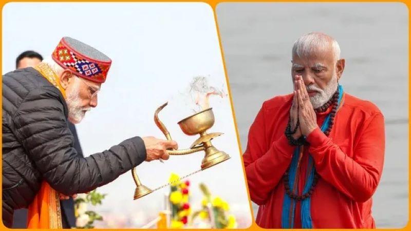 PM Modi Takes Holy Dip at Triveni Sangam on Magh Ashtami