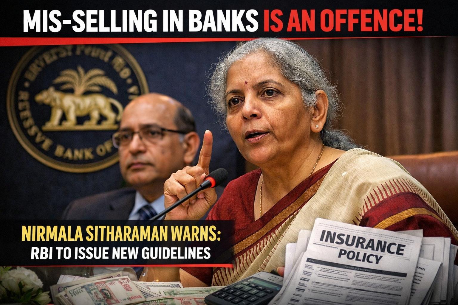 RBI and Nirmala Sitharaman Target Mis-selling in Banking Sector with New Guidelines