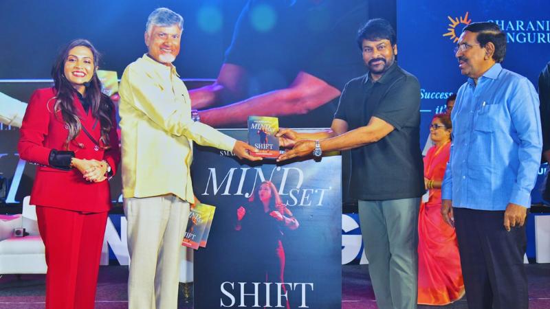 Chandrababu Naidu, Chiranjeevi Attend Dr. Sharani’s Mindset Shift Book Launch in Vijayawada