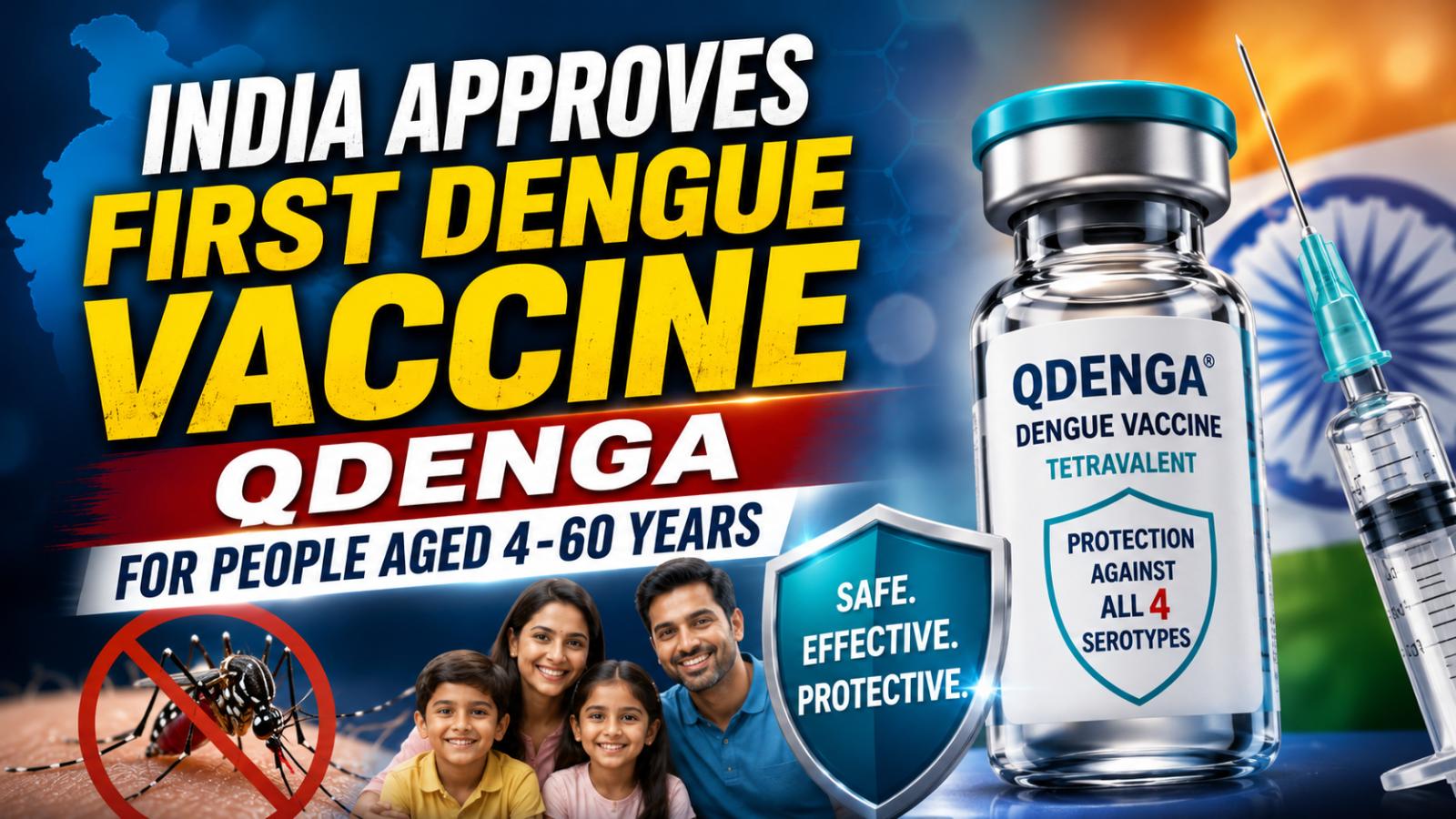India Approves QDENGA, First Dengue Vaccine for Ages 4-60