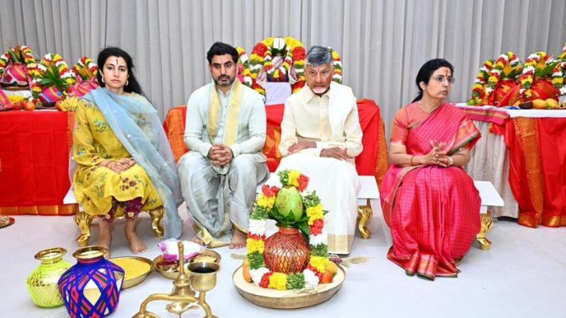 Chandrababu Naidu Family Holds Housewarming Ceremony in Kuppam