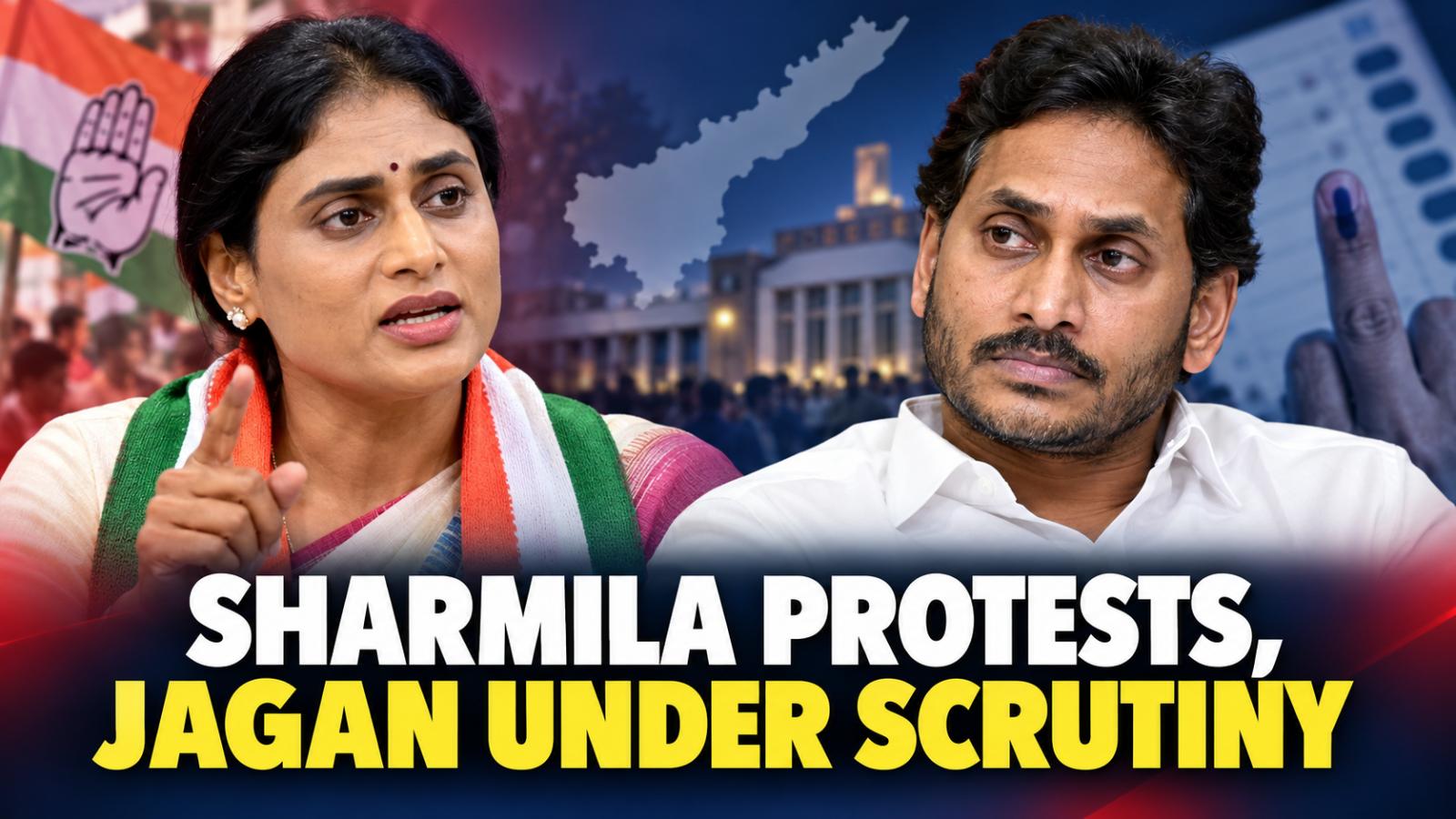 Sharmila Leads CEC Protest, Jagan’s Response Under Scrutiny