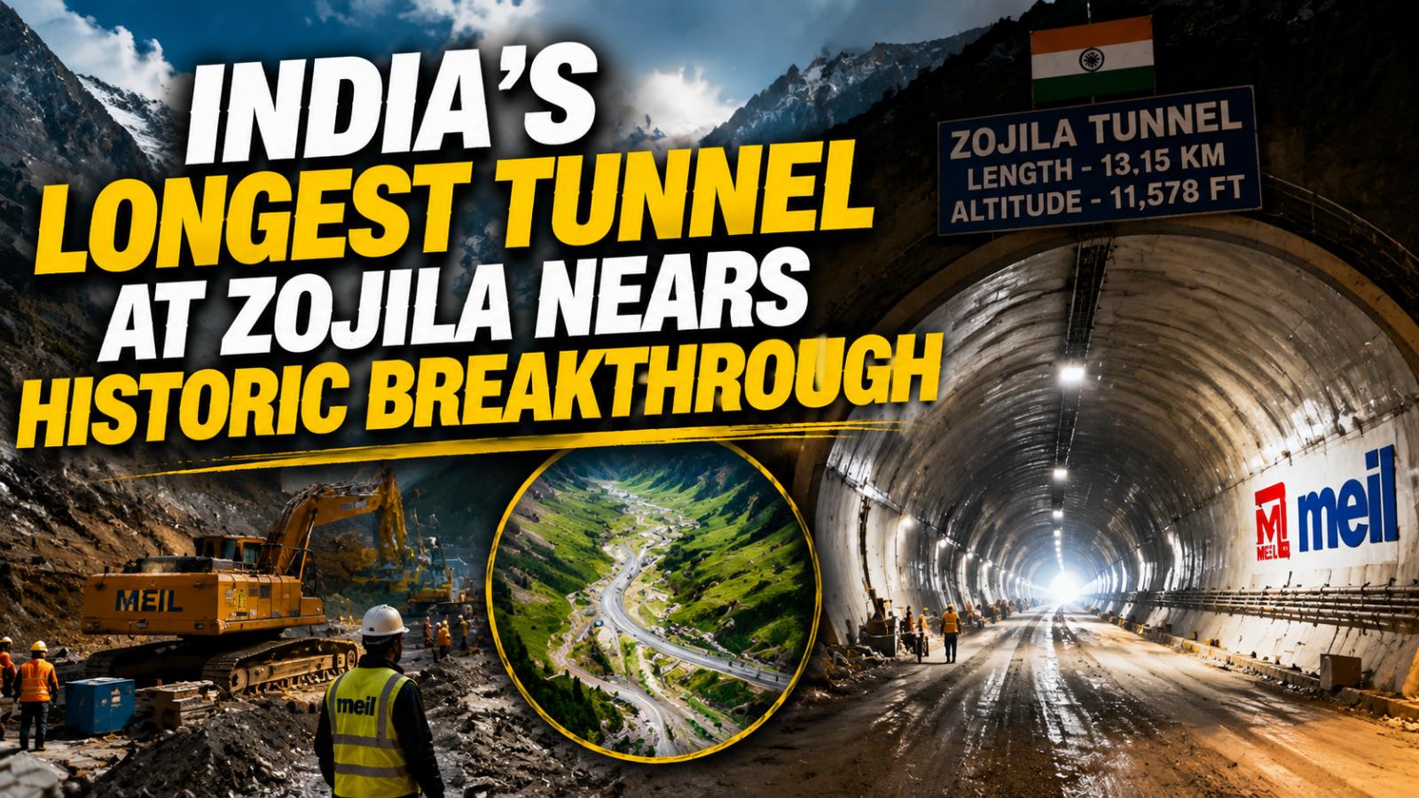 India’s Longest Zojila Tunnel Nears Breakthrough, All-Weather Access Soon