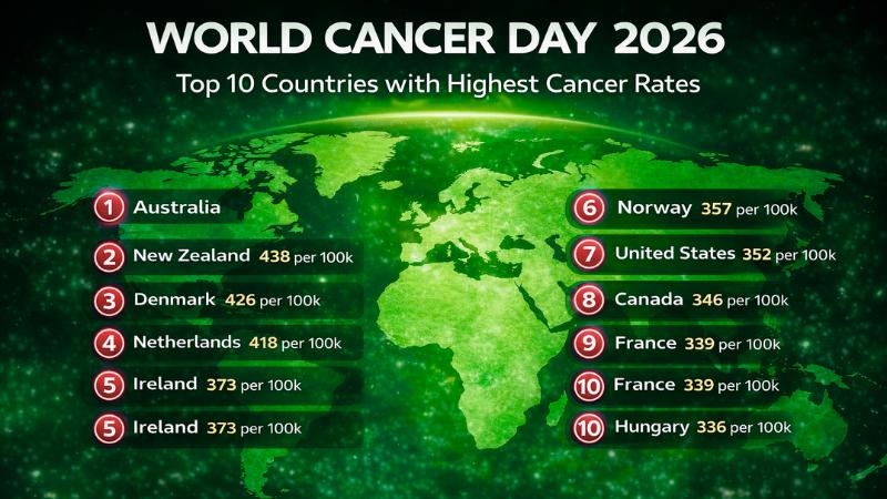 World Cancer Day 2026: Top 10 Countries with Highest Cancer Rates