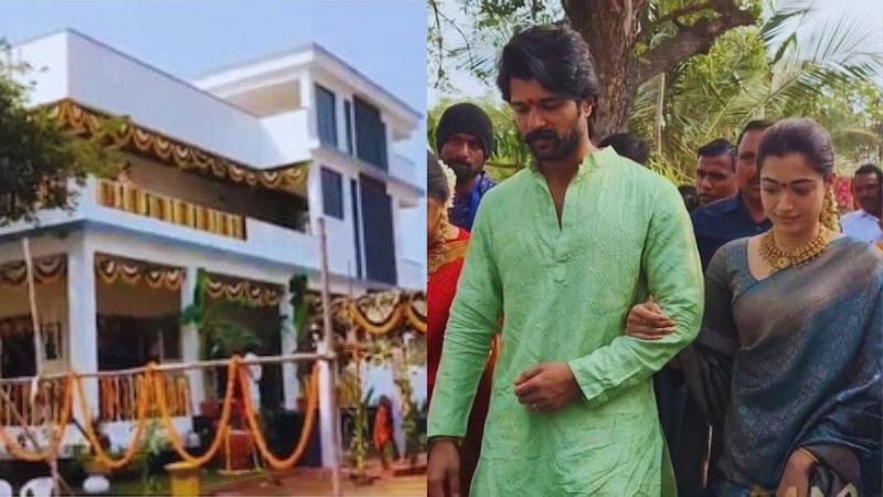 Vijay Deverakonda and Rashmika Mandanna Attend Grand Sathyanarayana Puja at New Home in Telangana