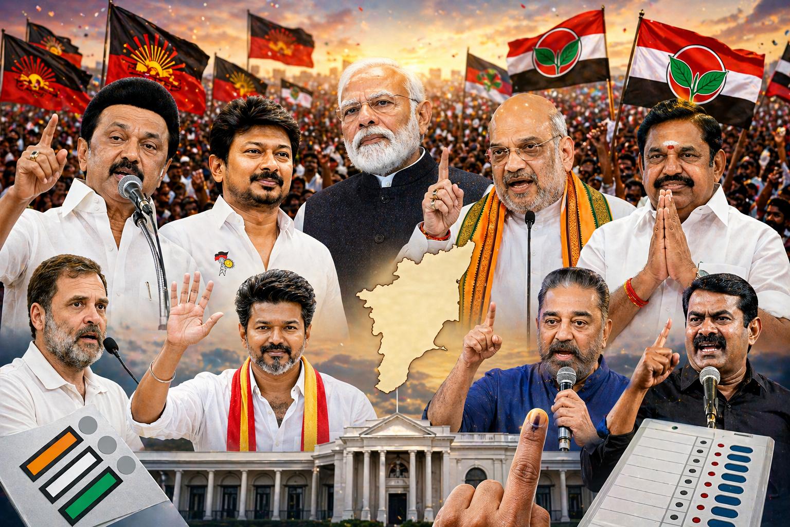 Tamil Nadu Poll Campaign Ends Today As DMK And AIADMK Alliances Face Off