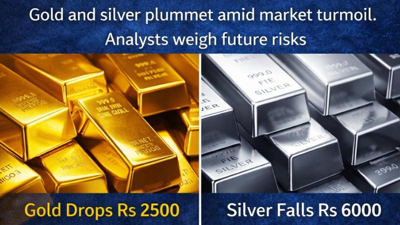 Gold Drops Rs 2500 Silver Falls Rs 6000 Bigger Cuts Ahead