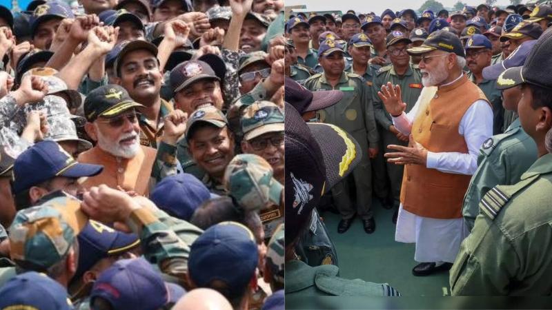 PM Narendra Modi Visits Adampur Air Base, Meets Brave Jawans