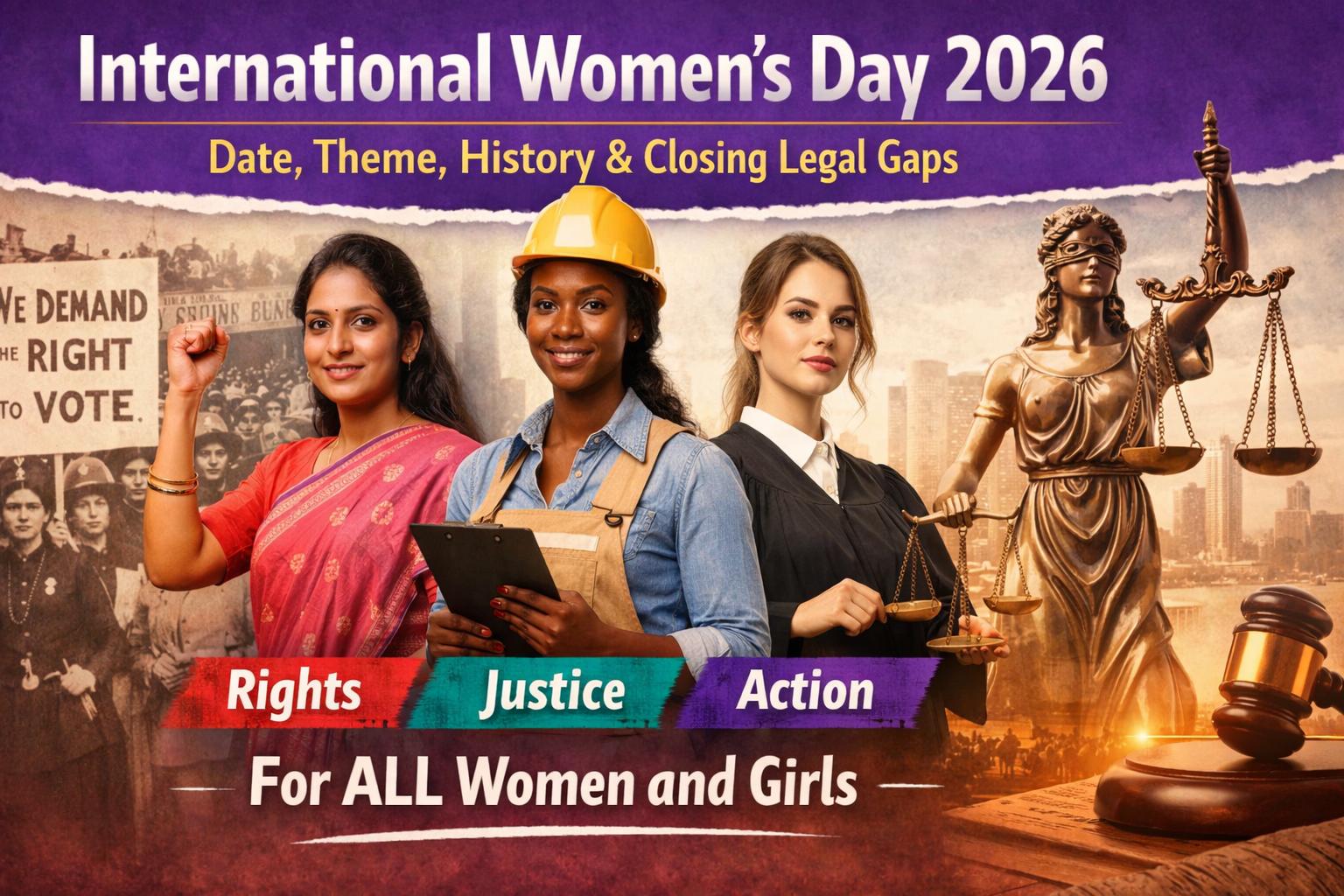 International Women's Day 2026  Date, Theme, History & Closing Legal Gaps