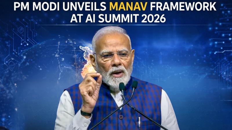 PM Modi Unveils MANAV Framework At AI Summit 2026, Calls For Inclusive AI For Global South