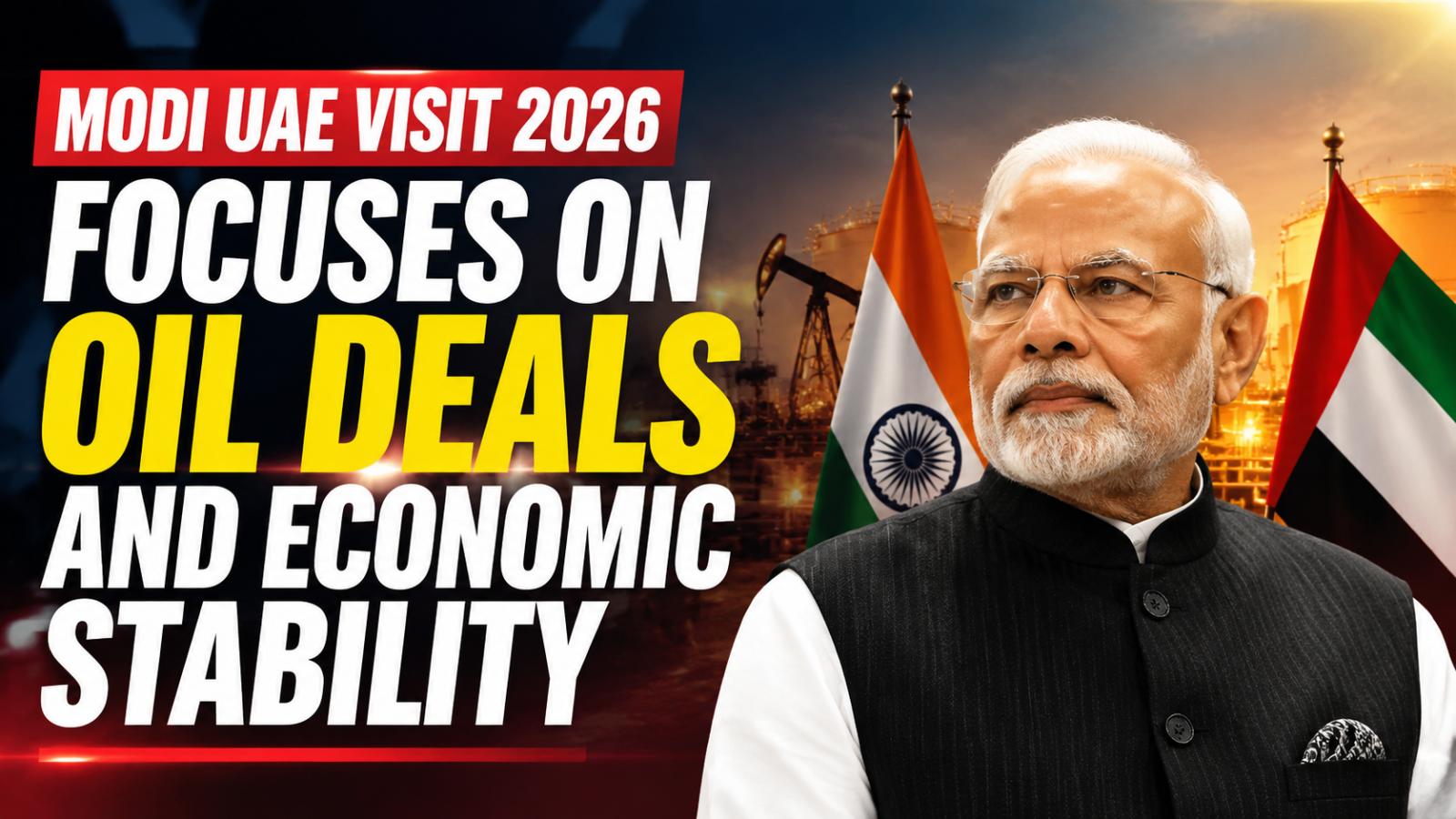 Modi UAE Visit 2026 Focuses On Oil Deals And Economic Stability