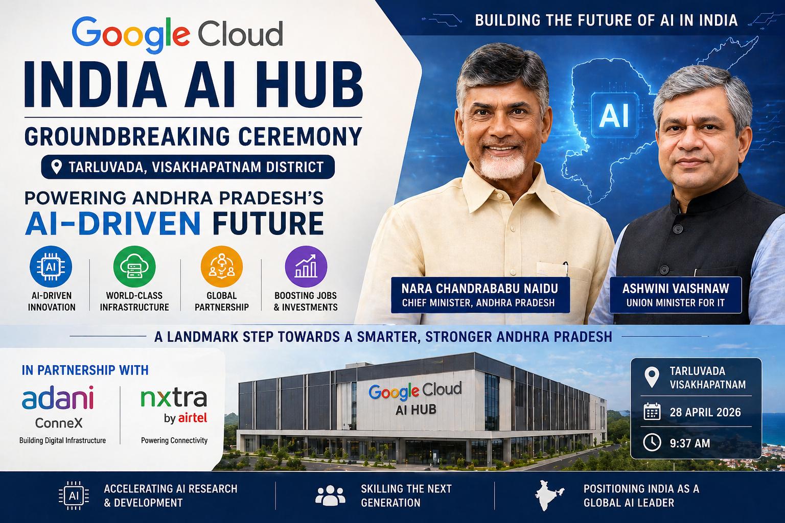 Google AI Hub Groundbreaking in Vizag Marks Major Tech Boost for Andhra Pradesh