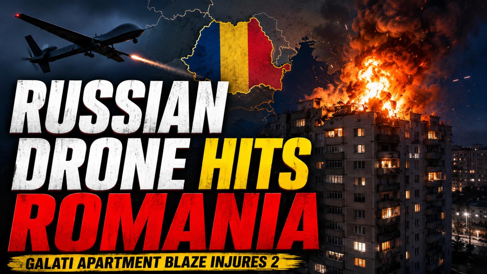 Russian Drone Hits Romanian Apartment Building Near Ukraine Border