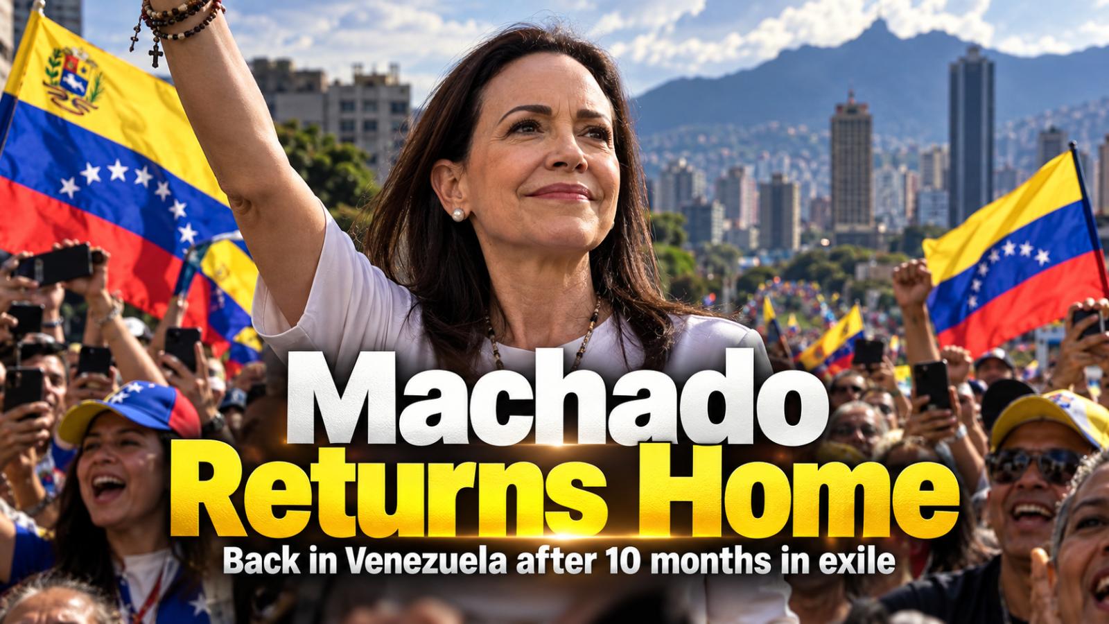 Maria Corina Machado Returns to Venezuela After 10 Months in Exile