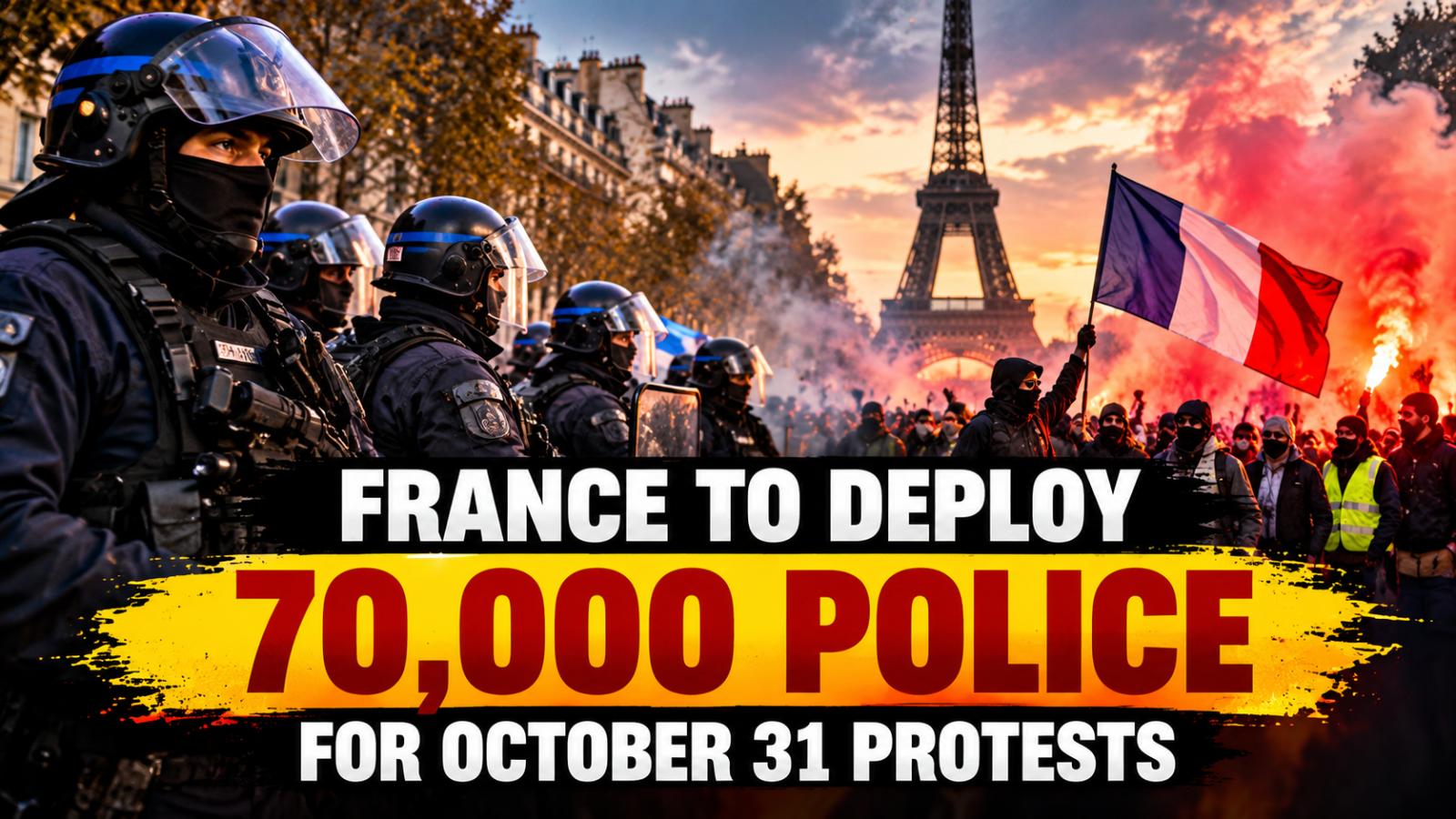 France to Deploy 70,000 Police for October 31 Protests