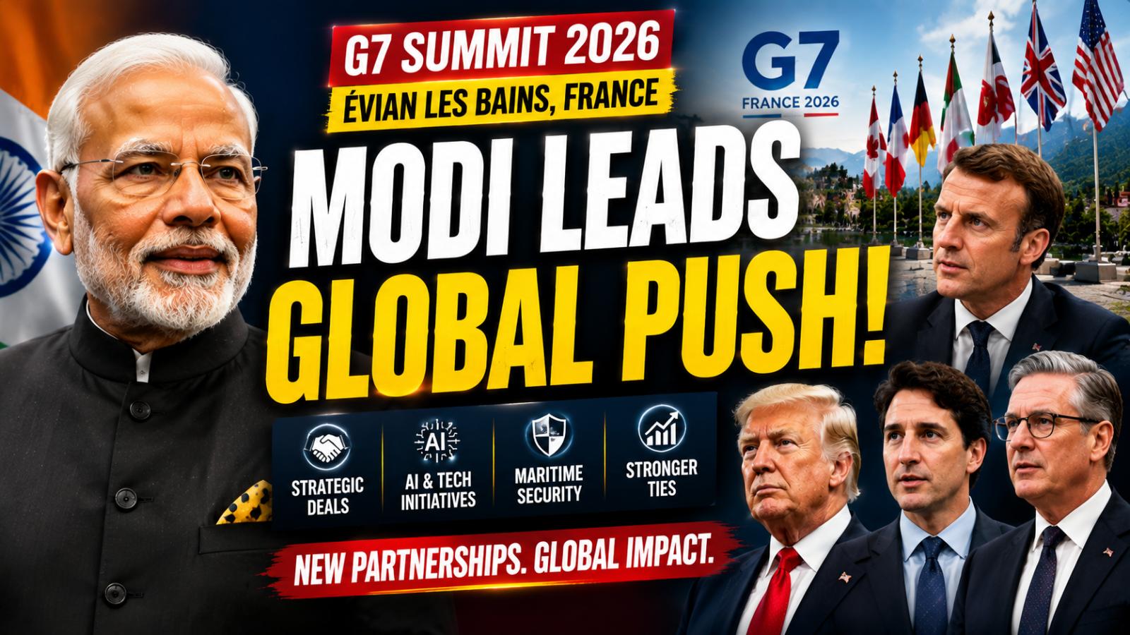 PM Modi strengthens India global ties at G7 Summit in France 2026