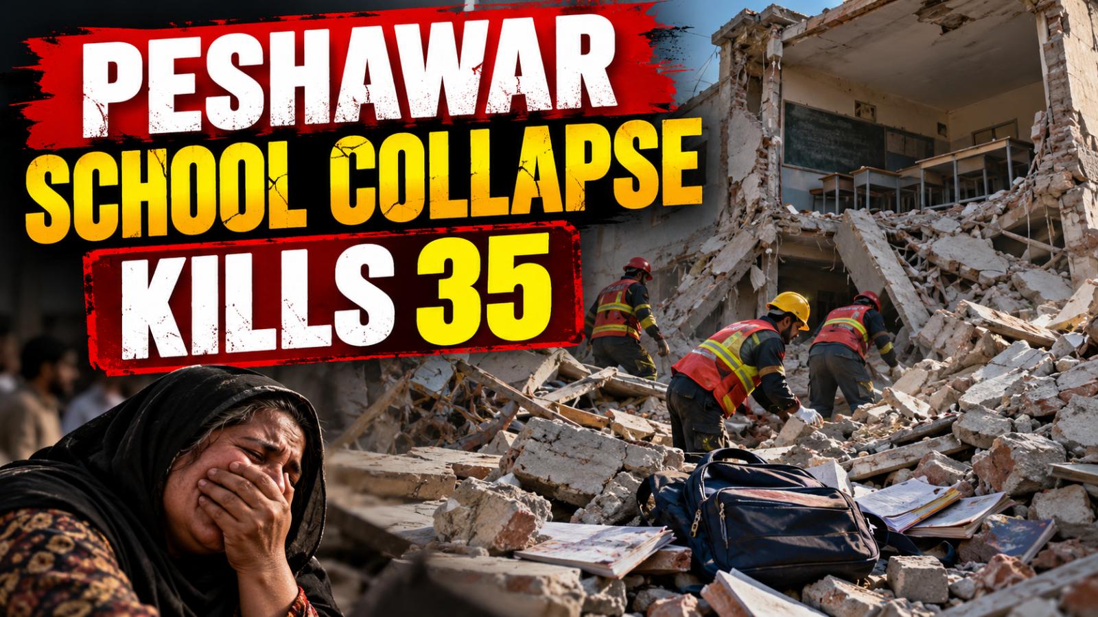 Peshawar school collapse kills 34, including 33 students