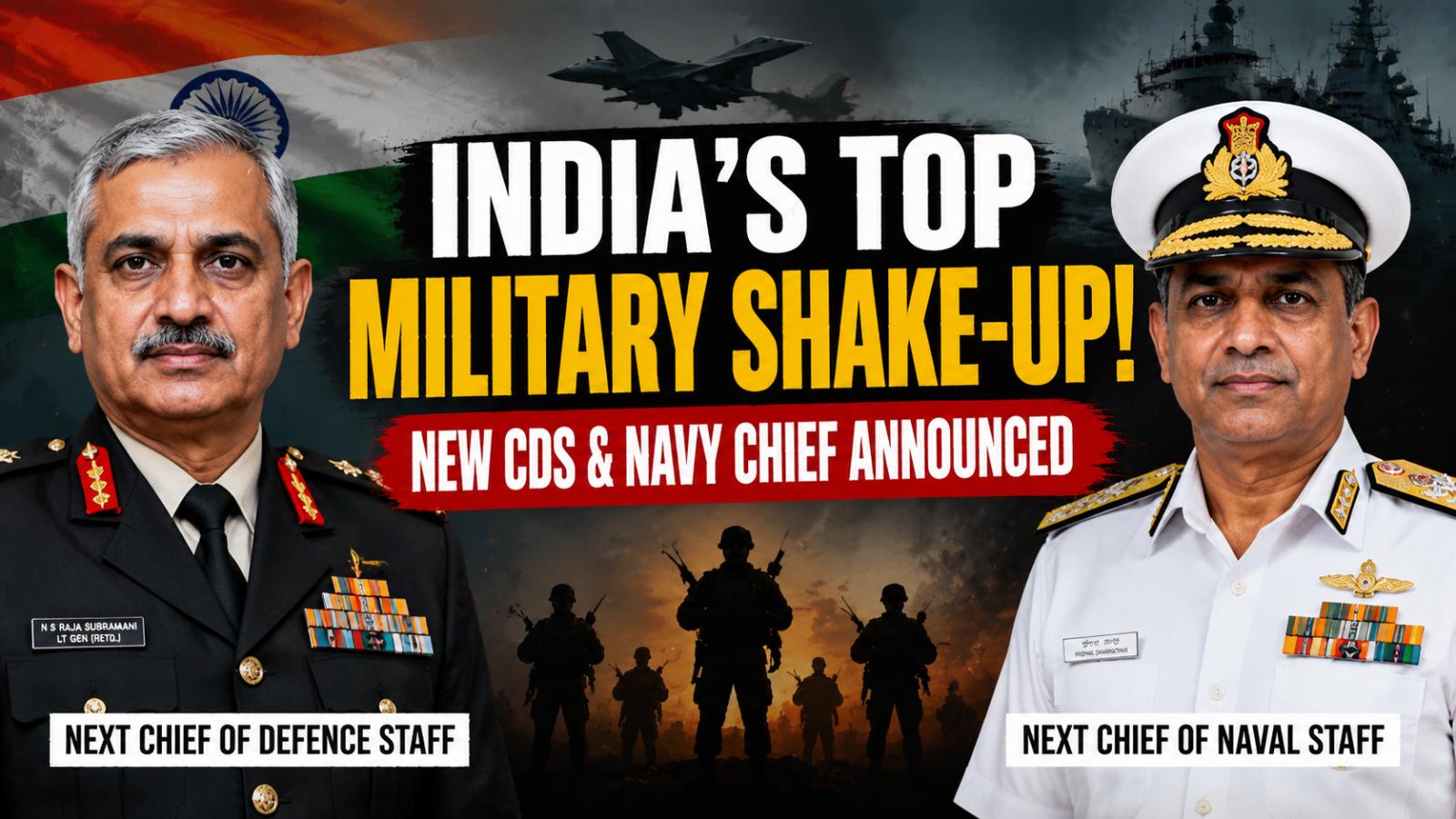 Major Shake-Up in India's Military Leadership: New CDS and Naval Chief Announced