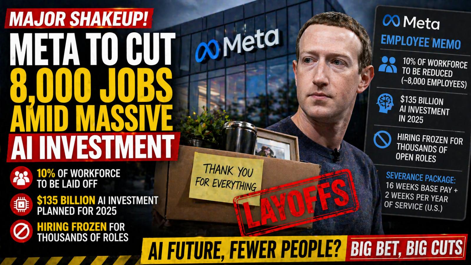 Meta to Lay Off Thousands as AI Spending Reaches New Highs