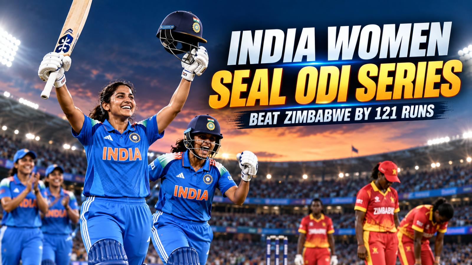 India Women Beat Zimbabwe by 121 Runs to Seal ODI Series