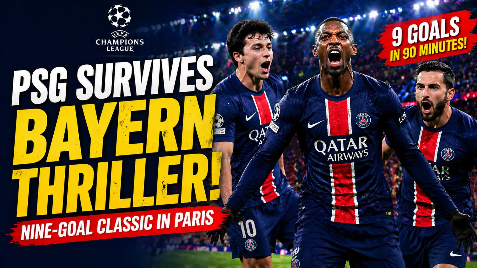PSG Edges Bayern Munich 5-4 in Champions League Semi-Final Thriller