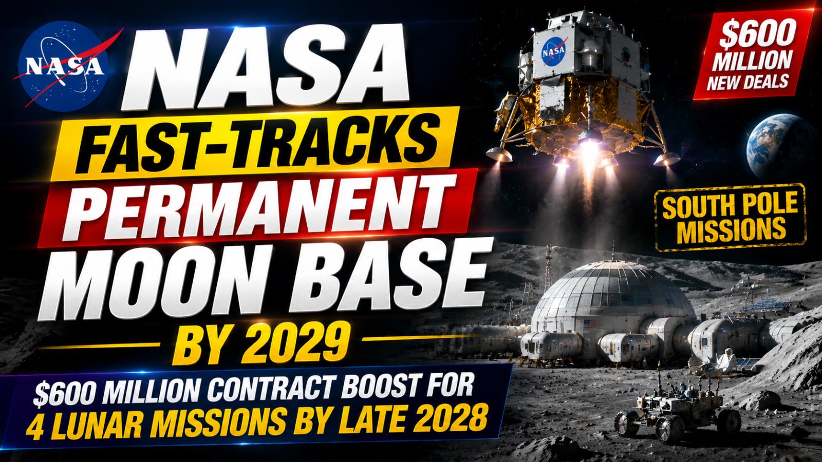 NASA accelerates Moon base plan with $600 million contract boost