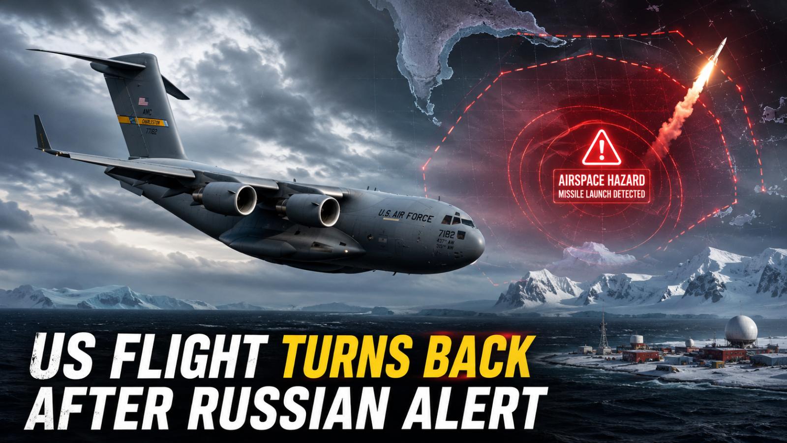 US Antarctic C17 Turns Back After Russian Missile Warning