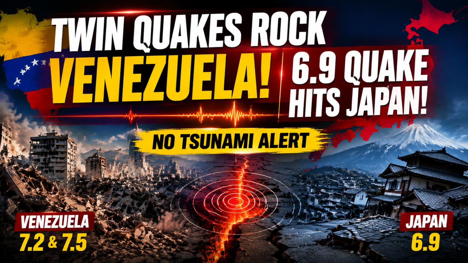 Strong Earthquakes Hit Venezuela and Northern Japan, No Tsunami Alert Issued