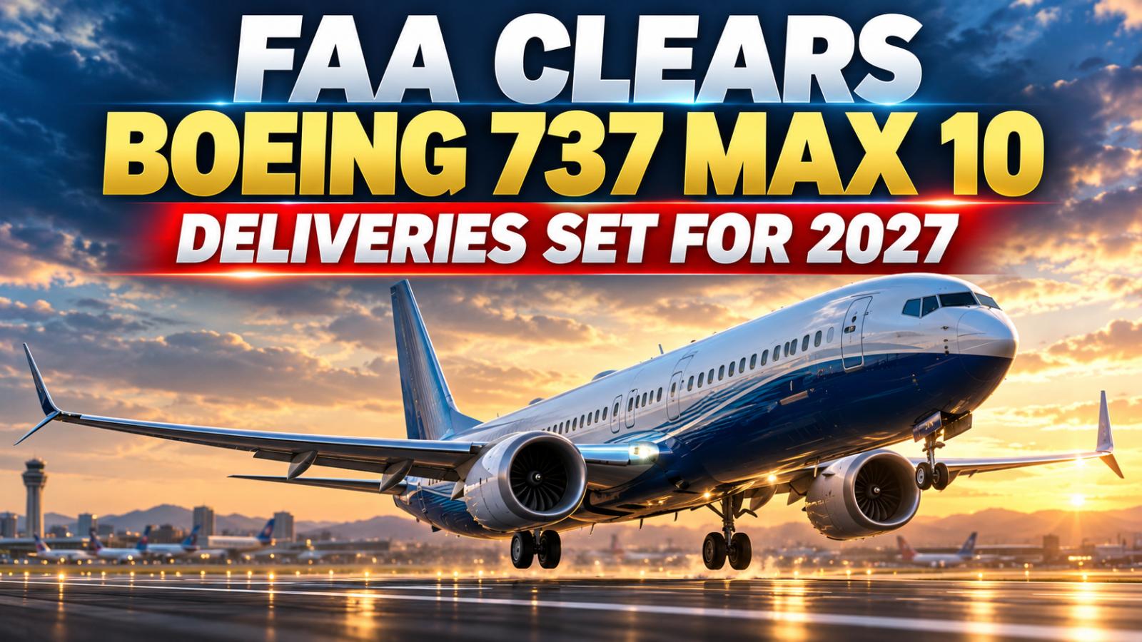 Boeing 737 MAX 10 wins FAA approval, deliveries set for 2027