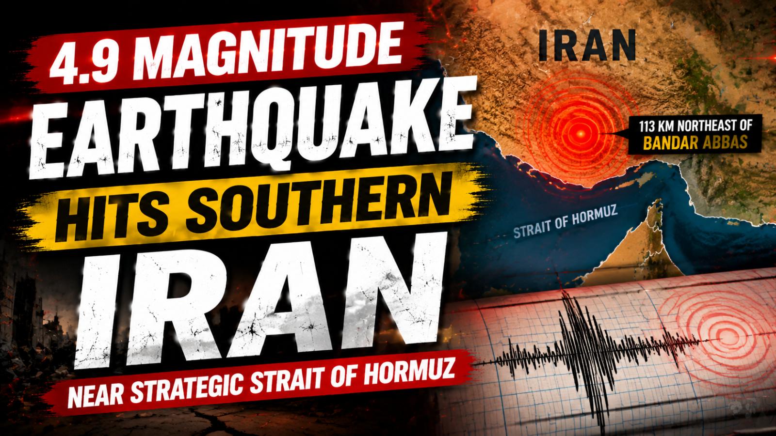 4.9-Magnitude Earthquake Hits Southern Iran, No Major Damage